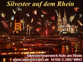 Silvester Köln Rhein Silvesterfeuerwerk